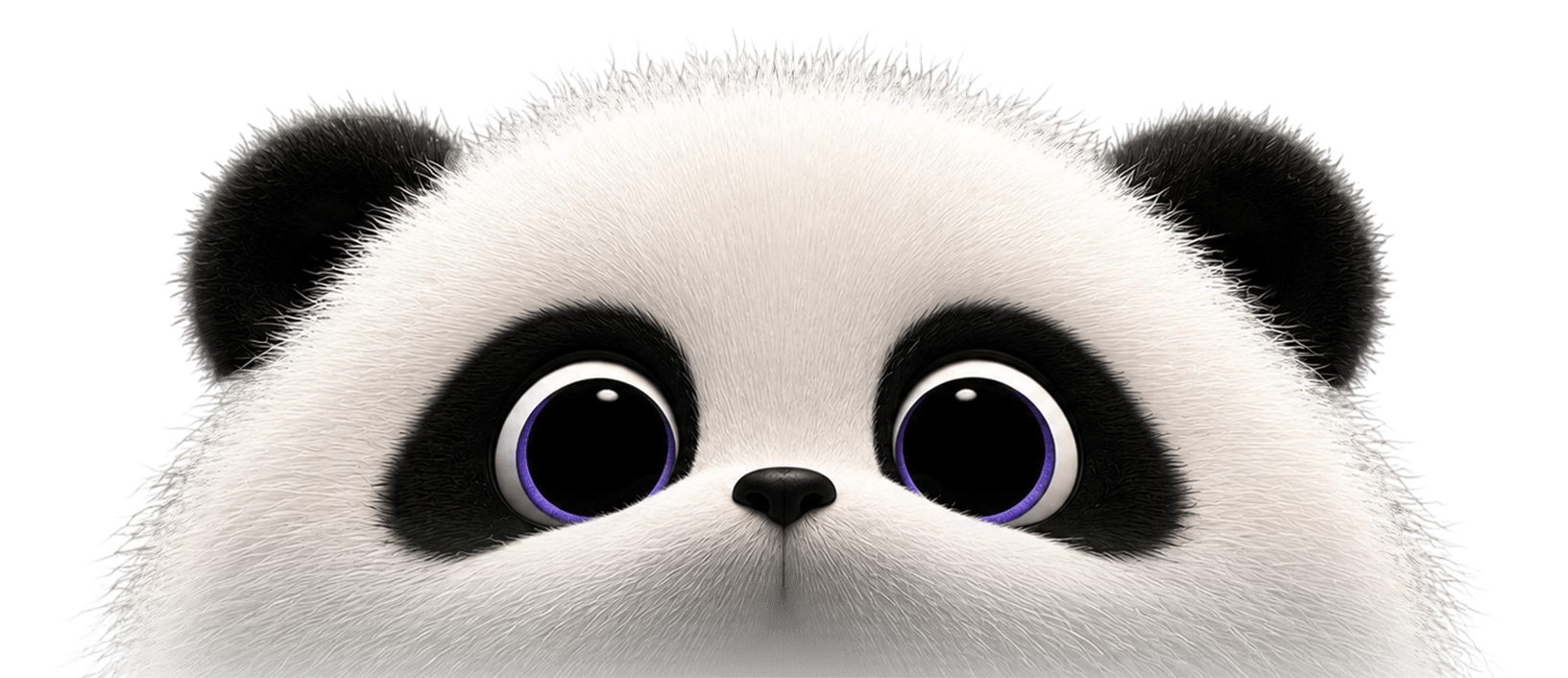 Panda peeking up